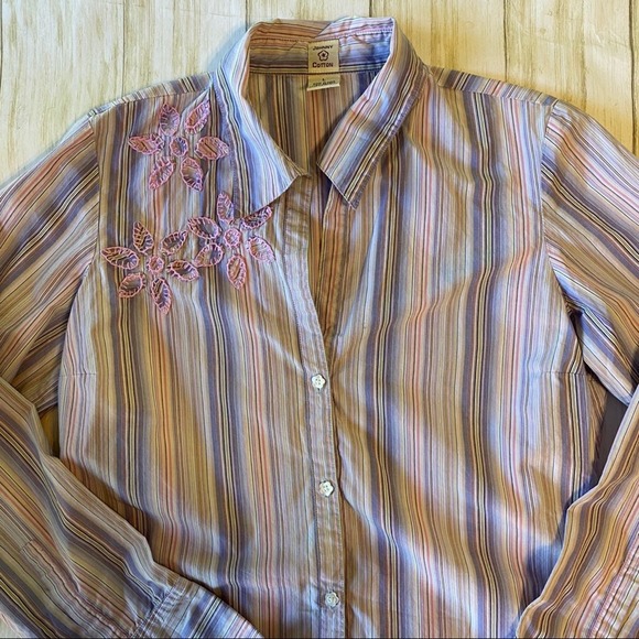 Johnny Cotton Pink & Blue Button Down Shirt - Picture 2 of 12